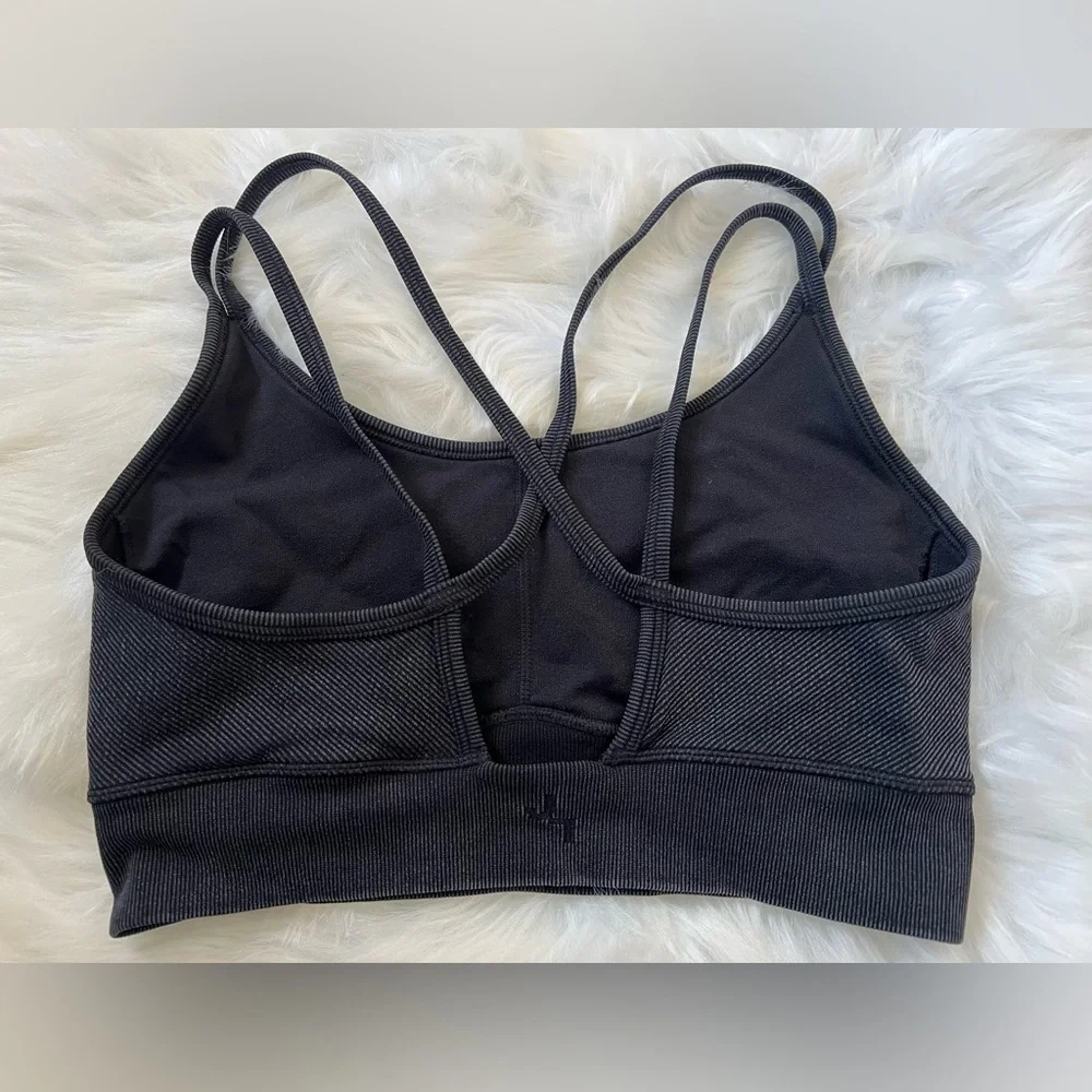 JoyLab Blueish Gray Seamless Strappy Sports Bra